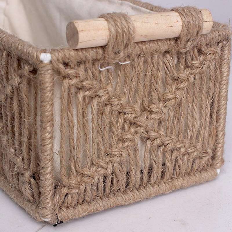Bohemian Style Cotton Rope Woven Storage Basket Creative Retro S