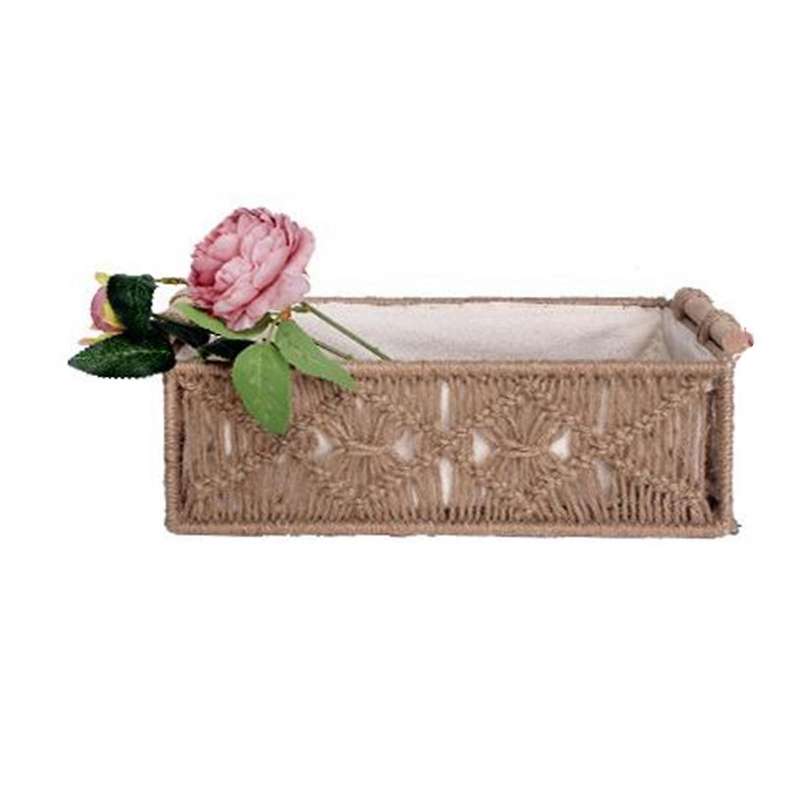 Bohemian Style Cotton Rope Woven Storage Basket Creative Retro S