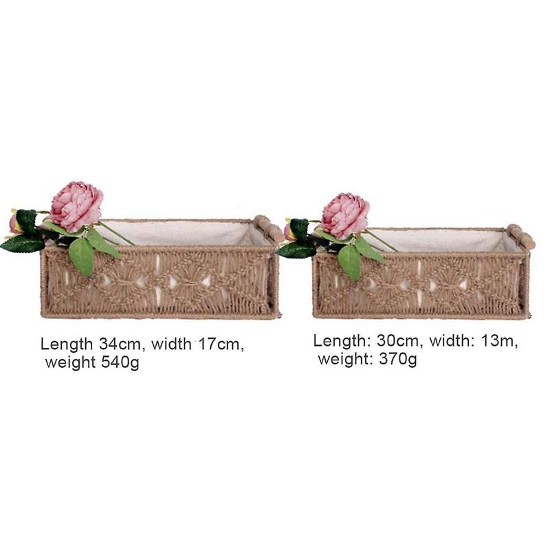 Bohemian Style Cotton Rope Woven Storage Basket Creative Retro S