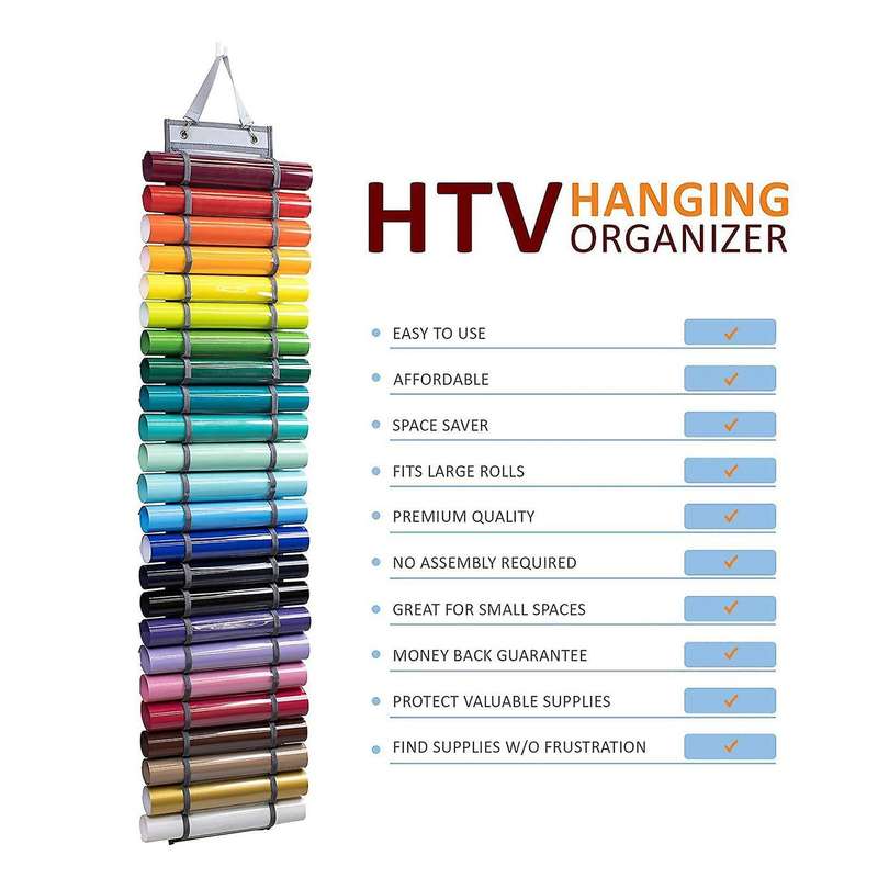 Vinyl Roll Organizer 24 Slots Vinyl Storage Holder Space Saving Bag