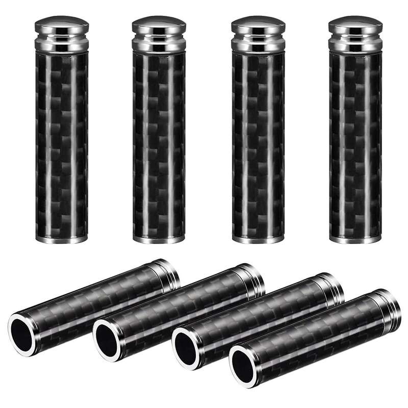 8pcs Universal Car Door Lock Knob Carbon Fiber Lock Knob Door Latch