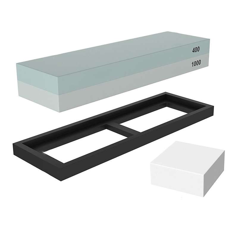 2-in-1 1000/6000 Grit Whetstone 2-sided Corundum Stones (white+blue)