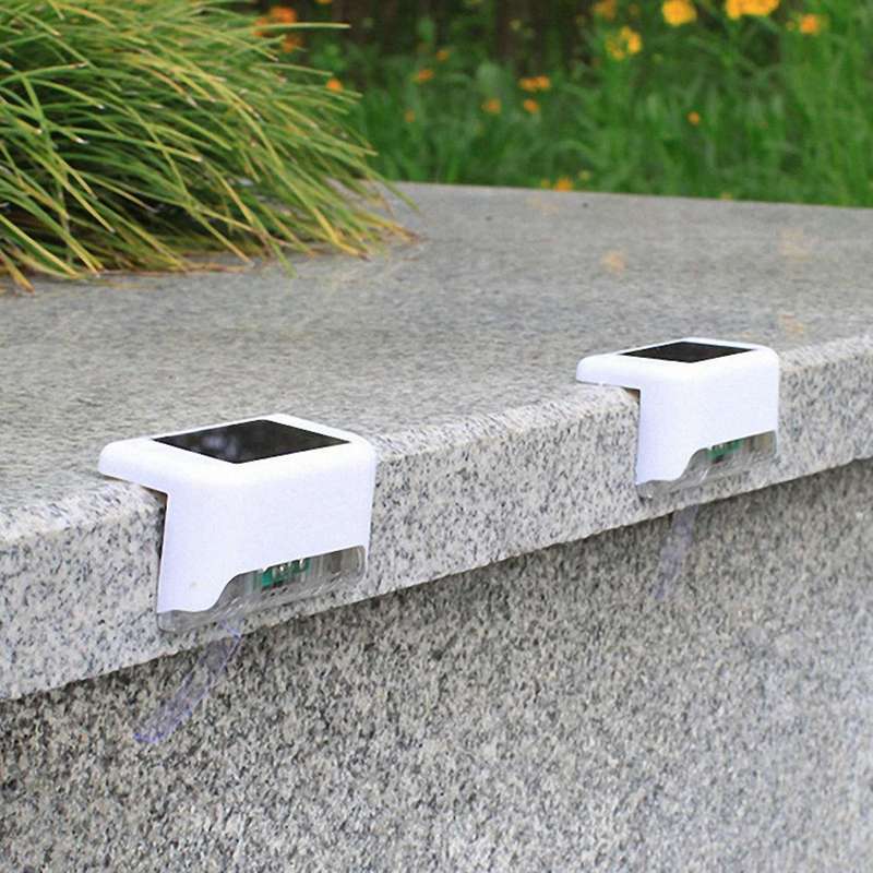 4pcs Led Solar Path Stair Lights Outdoor Garden Solar Light