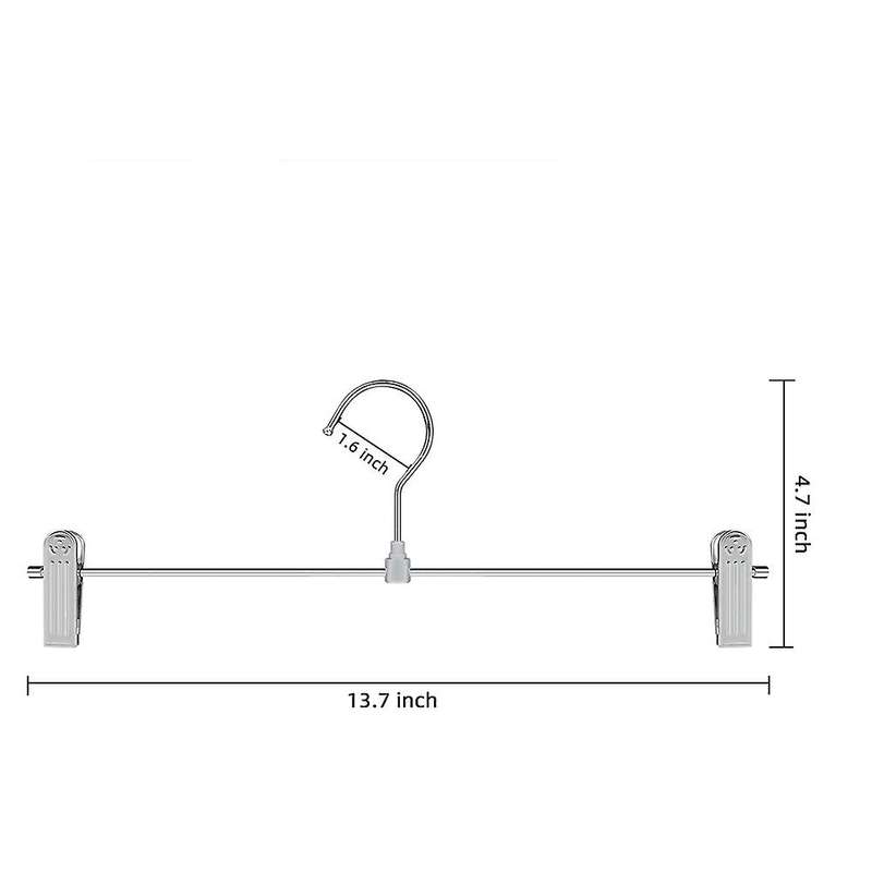 Pant Hangers,skirt Hangers with Clips Space Saving, for Pants 10 Pack