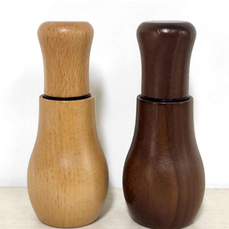 Espresso Coffee Stirrer, Nature Wood Handle with Stand B