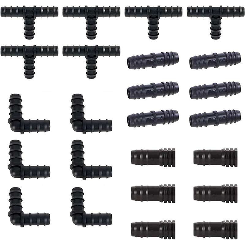 Irrigation Fittings Kit for Drip Tubing Tees,couplings,ends,elbows
