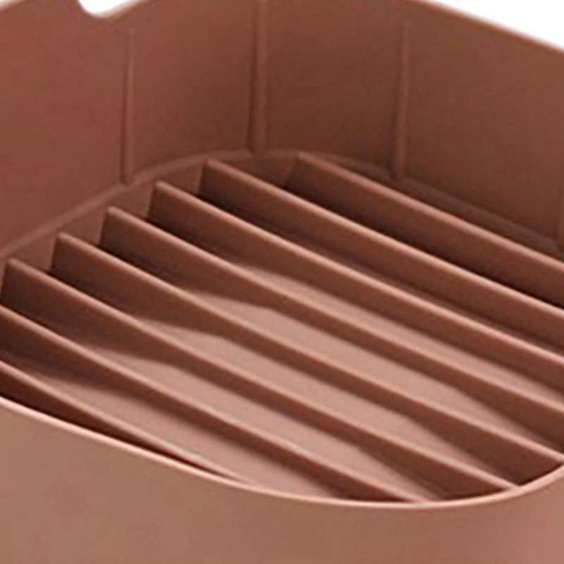 Air Fryer Silicone Pot Air Fryer Baking Basket Pizza Plate Kitchen A
