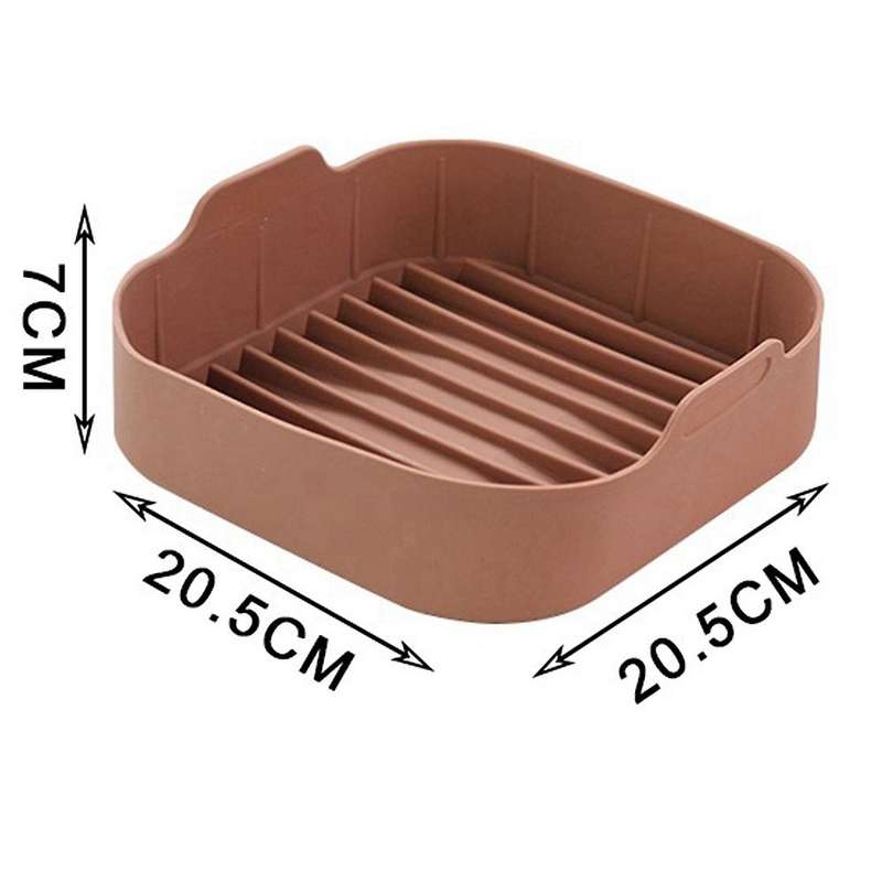 Air Fryer Silicone Pot Air Fryer Baking Basket Pizza Plate Kitchen A