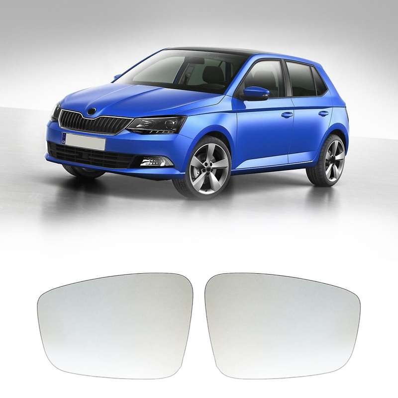 Heated Wing Rear Mirror Glass for Skoda Fabia 2015-2017