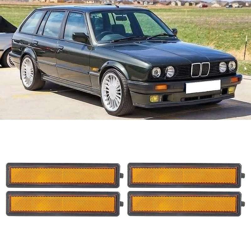 4pcs Car Turn Signal Light Side Marker Light Fender Light Yellow