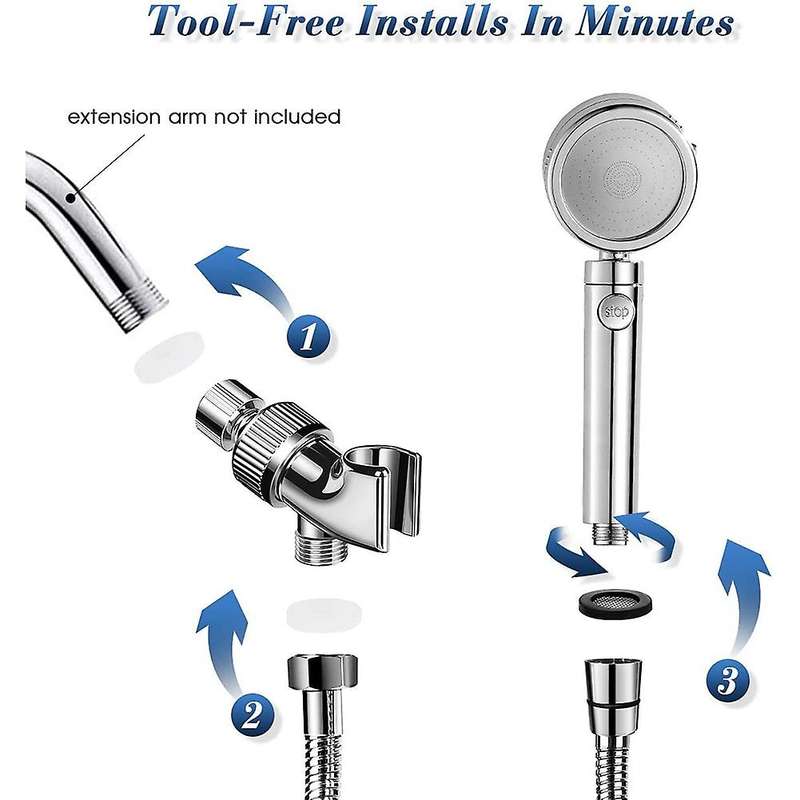 High Pressure Shower Heads Set, Detachable Shower Head with Handheld