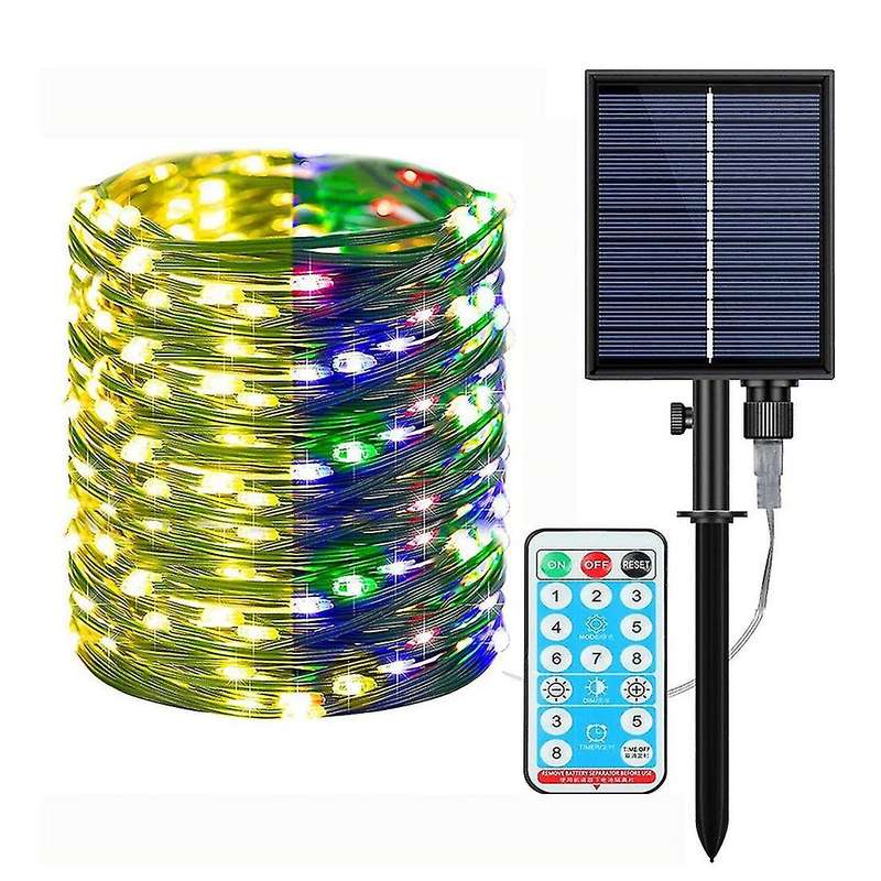 Solar Lights with Remote Control,string Light for Patio Yard(100 Led)
