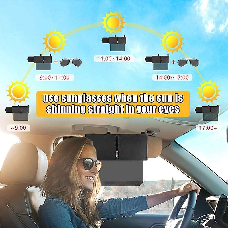 Polarized Sun Visor for Car Interior Protection Sun Visor Extender