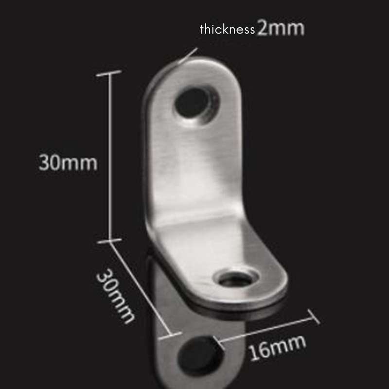 50pcs L Corner Bracket with Screws, for Furniture Bed Frame Cabinets