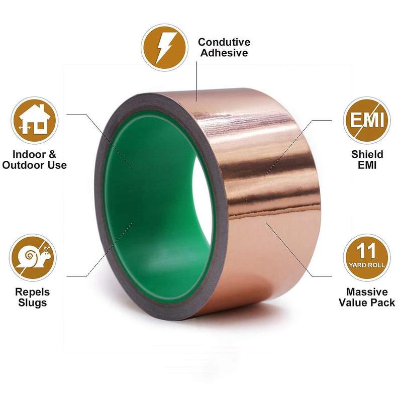 Double Guide 0.05mm Thick Self-adhesive Copper Foil Tape