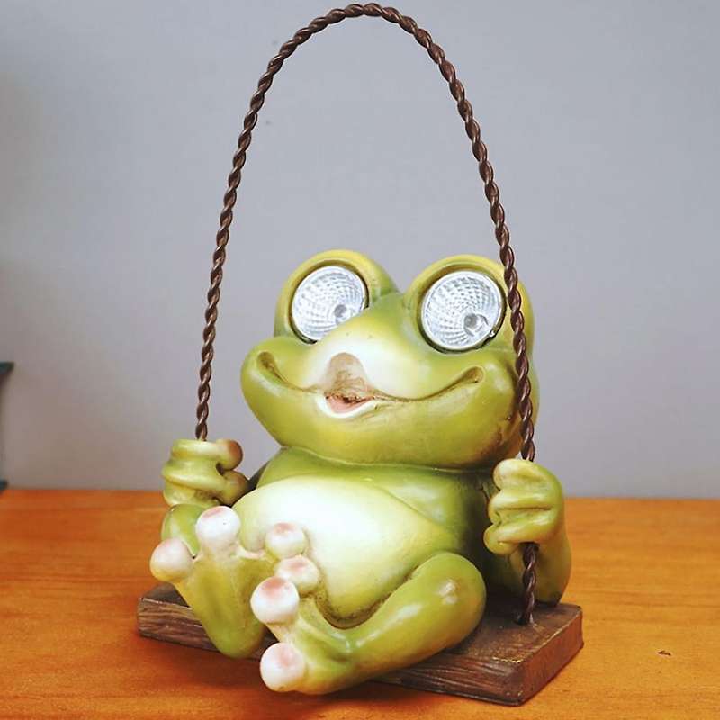 Garden Swing Hanging Frog Tree Rope Hanging Crafts Animal Sculptures