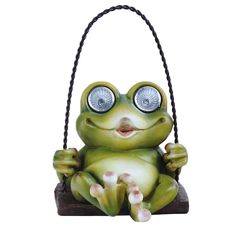 Garden Swing Hanging Frog Tree Rope Hanging Crafts Animal Sculptures