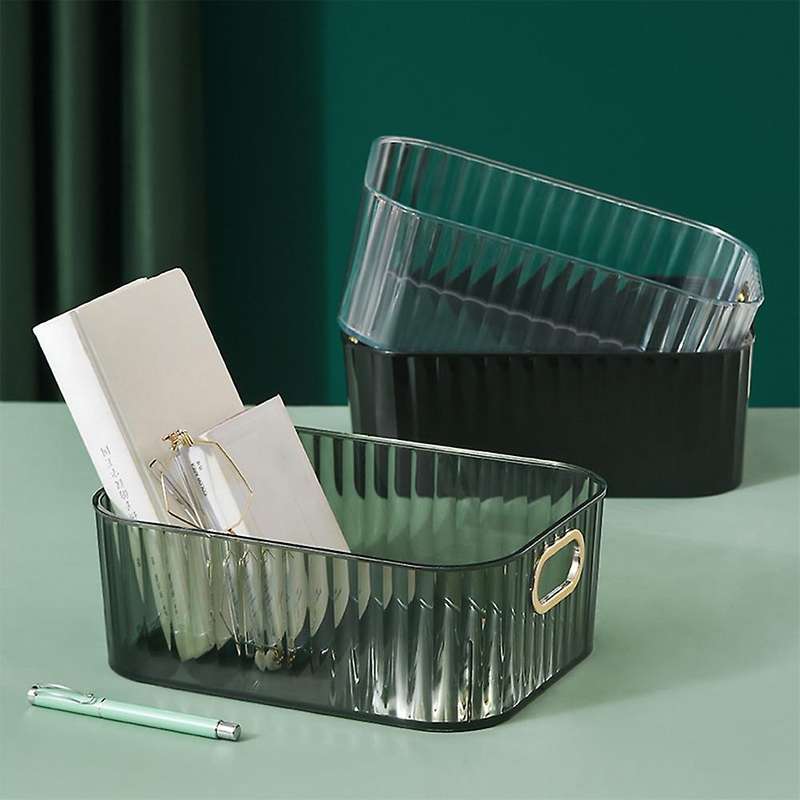 Desktop Storage Box Snack Storage Basket(transparent Green)