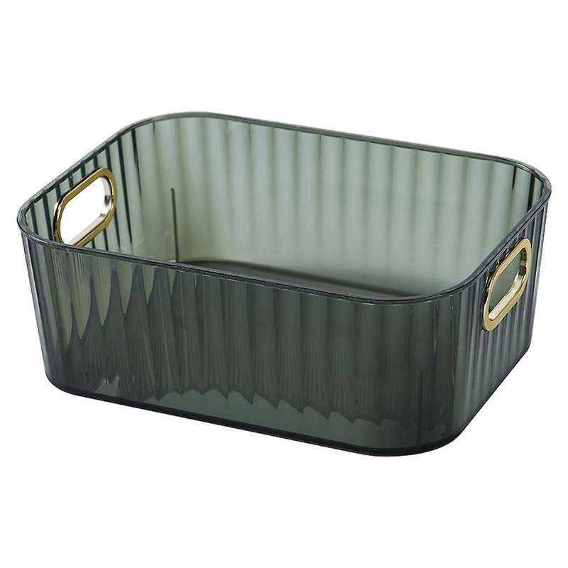 Desktop Storage Box Snack Storage Basket(transparent Green)