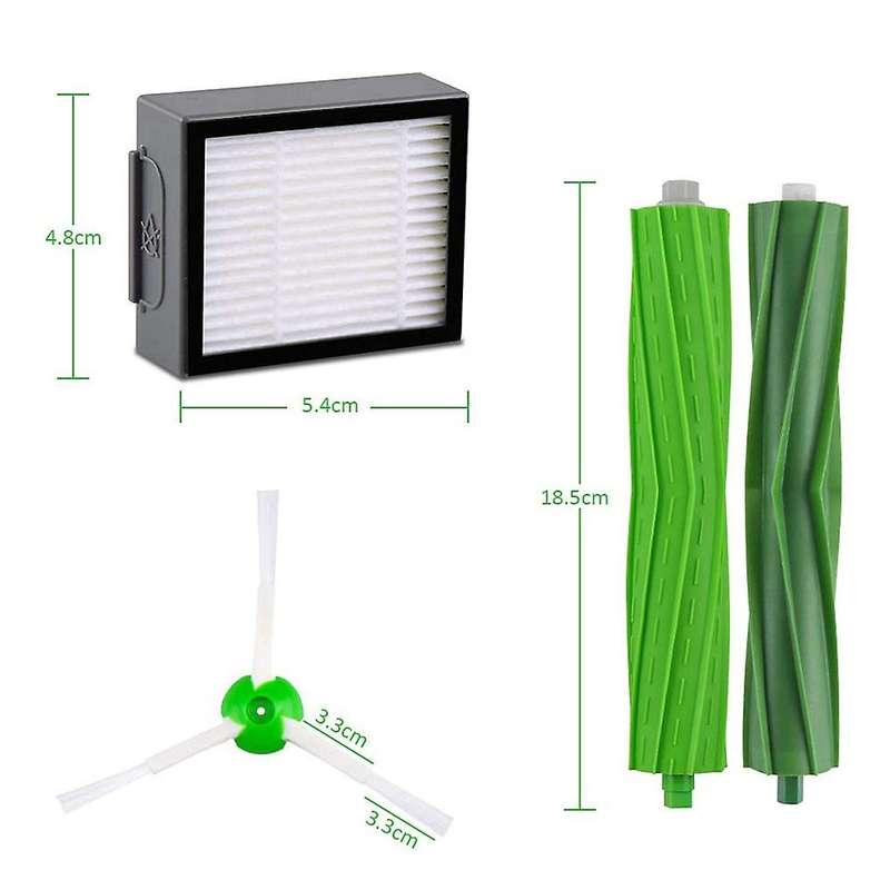 16pcs for Irobot Roomba I7 I7+/i7 Plus E5,rubber Brushes,hepa Filters