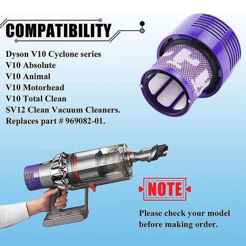 3pcs Vacuum Filter for Dyson V10 Cyclone Series V10 Absolute V10