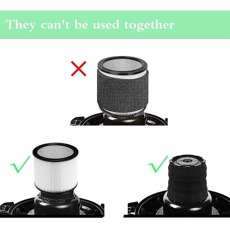 Filter Cartridge for Shop Vac 90304 and Foam Sleeve 90585 Parts