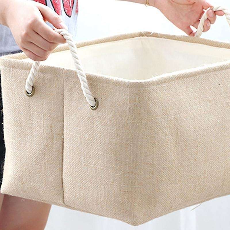 Collapsible Sturdy Fabric Storage Basket for Home Closet 41x33x25.5cm