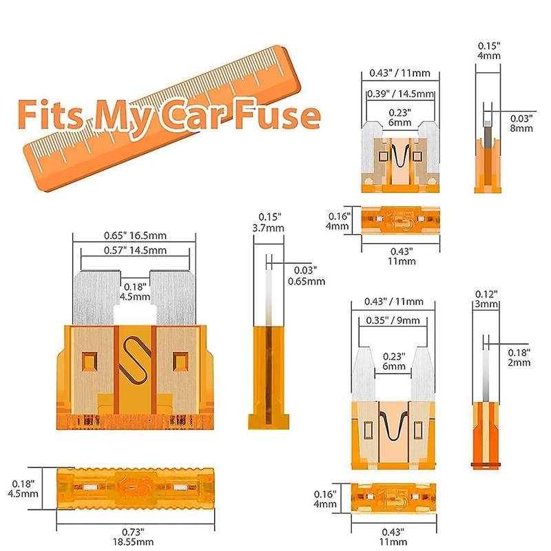 320pcs Car Fuses Assortment Kit Blade-type Automotive Fuses Standard