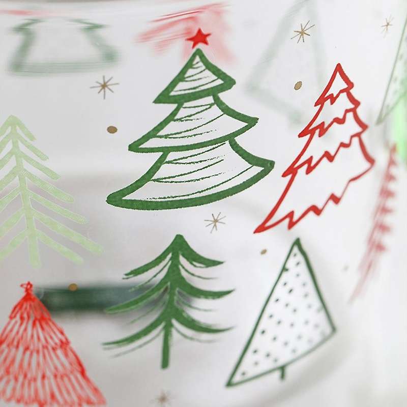 Nordic Rum Round Christmas Water Cup with Gift Box Xmas Tree B