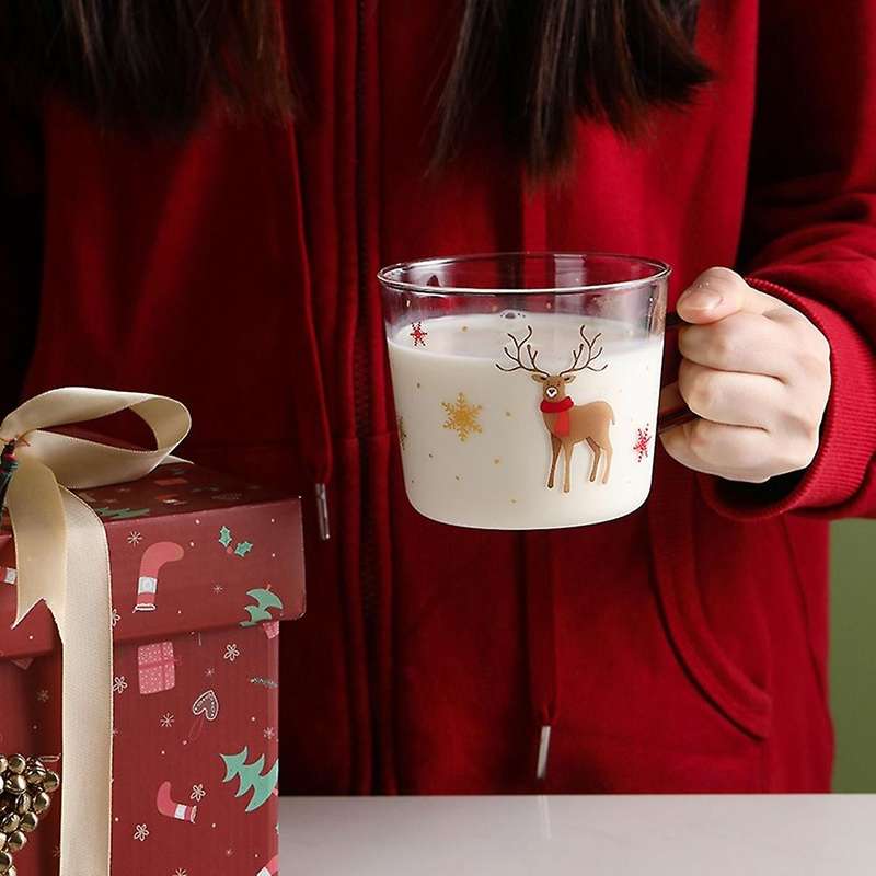 Nordic Rum Round Christmas Water Cup with Gift Box Xmas Tree B
