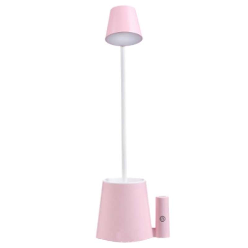Learning Lamp Desktop Pen Holder Table Lamp Multi-functional Pink