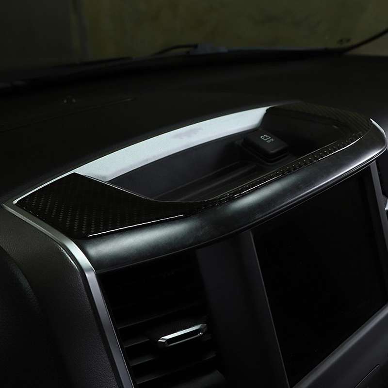 Car Center Console Storage Box Panel Decoration Cover, Carbon Fiber