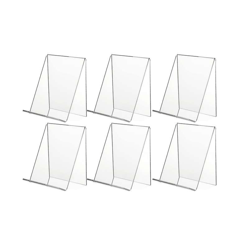 6 Pack Clear Acrylic Display Stand for Pictures,jewelry,watch Display