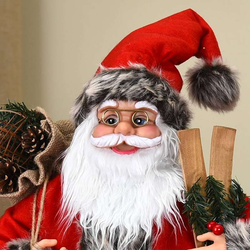 30cm Home Big Santa Claus Doll for Christmas New Year Kids Gift -a