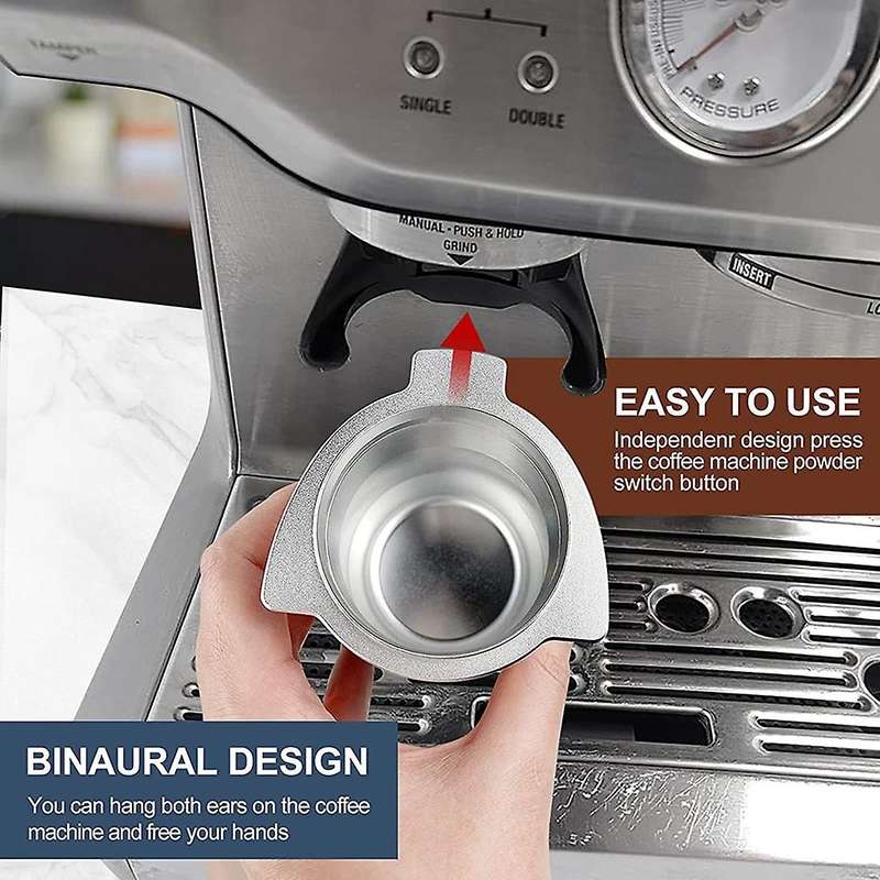 Dosing Cup 54mm, Coffee Powder Picker Hand Free for Use with 54mm