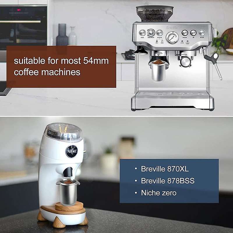Dosing Cup 54mm, Coffee Powder Picker Hand Free for Use with 54mm