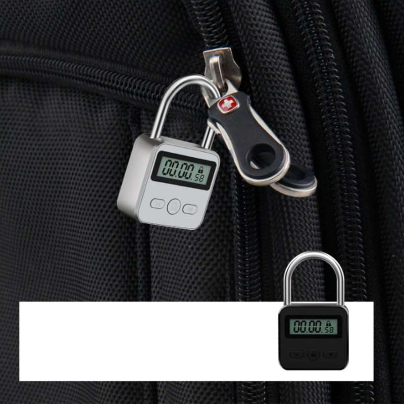 Metal Timer Lock Lcd 99 Hours Max Timing Usb Timer Padlock,silver