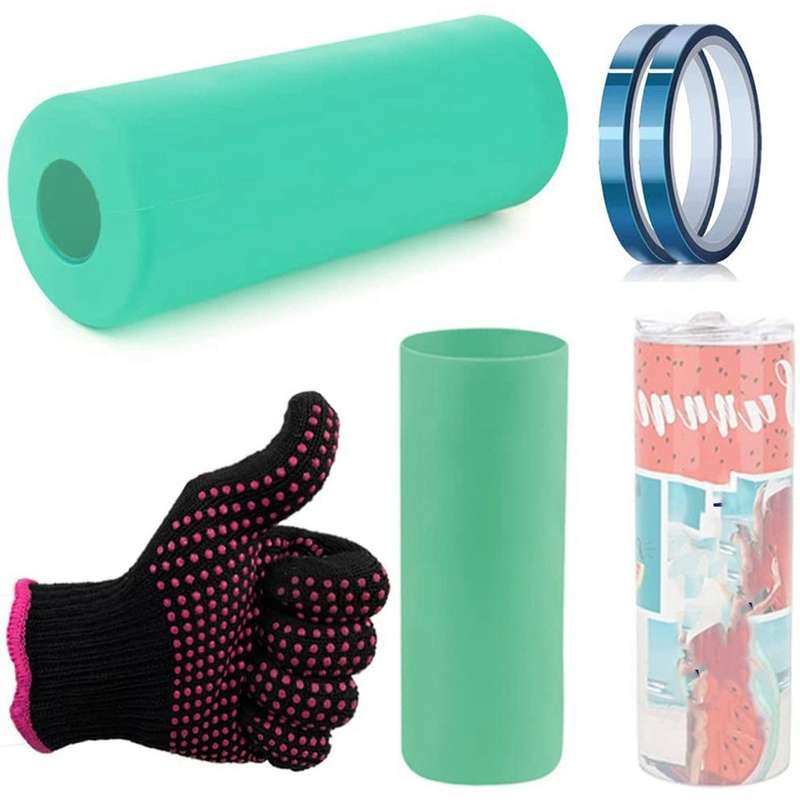 Seamless Silicone Sleeve for Full Wrap Tumbler Blanks Sublimation B
