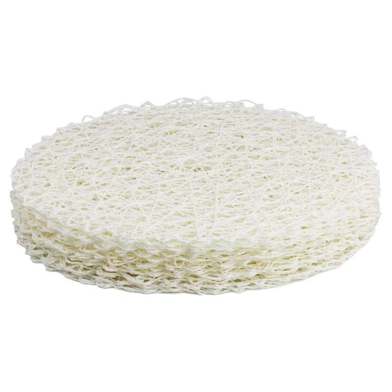 Round Paper Fiber Woven Place Mats Decor 15 Inch Set Of 12 (white)