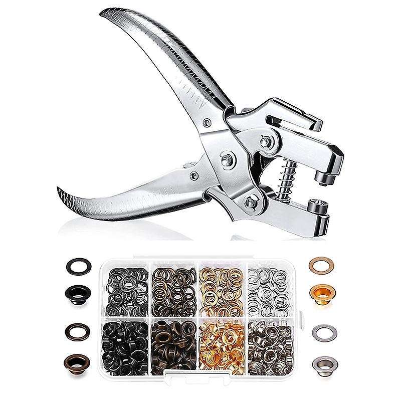 3/16 Inch Eyelet Hole Punch Plier with 200 Pieces Of Grommets Eyelets