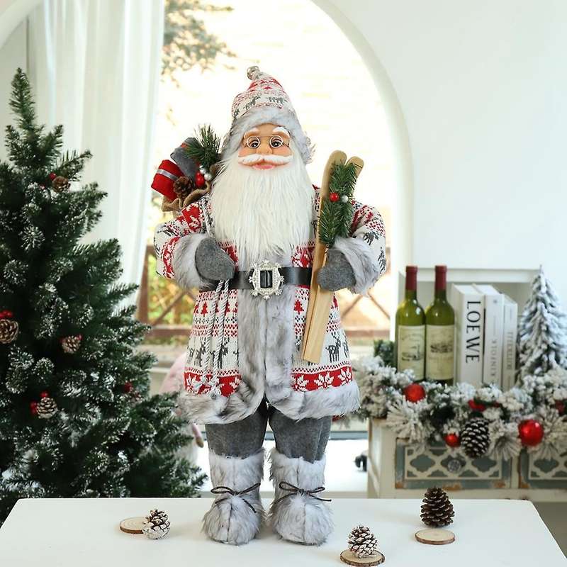 Santa Claus Christmas Dolls Standing Christmas Figurine Toys 30 Cm