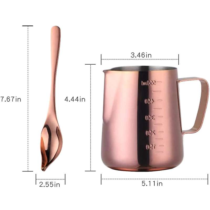 Milk Frothing Pitcher Steaming Pitchers Milk Coffee Cappuccino,550ml