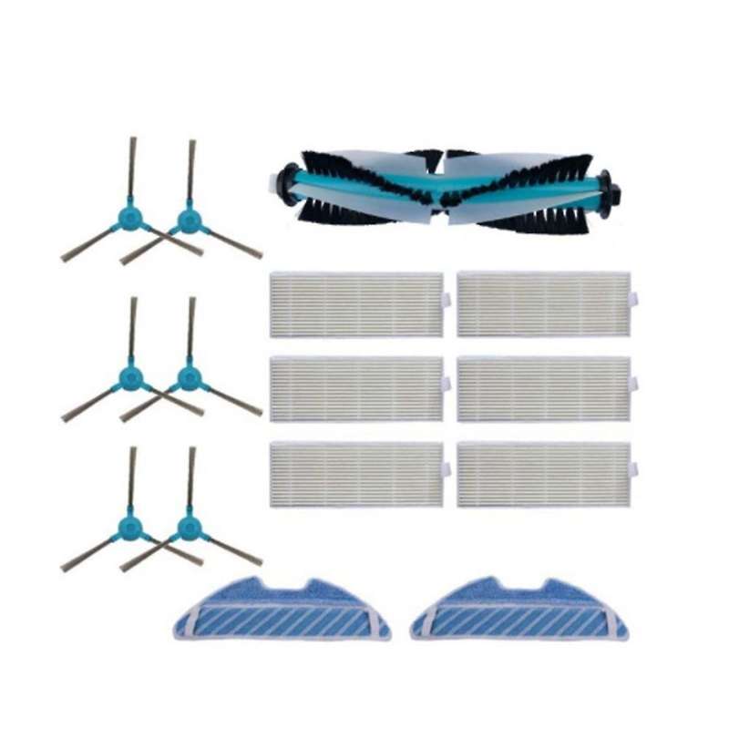 Hepa Filter Rag Main Side Brush for Conga 1290 1390 Vacuum Cleaner