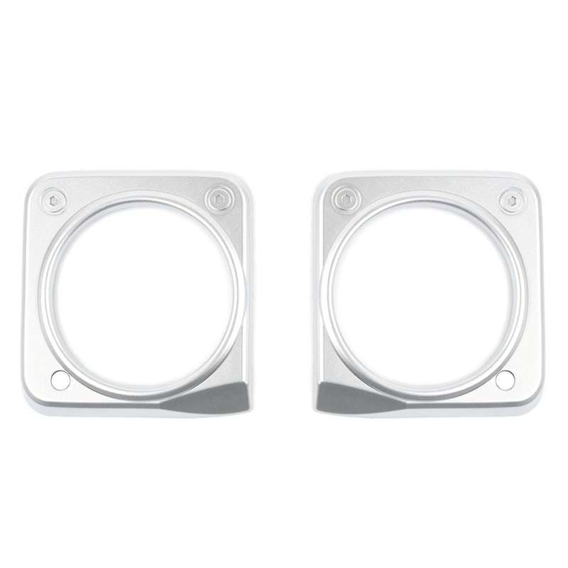 Car Dashboard Frame Cover Stickes Abs for Suzuki Jimny Silver 2 Pack