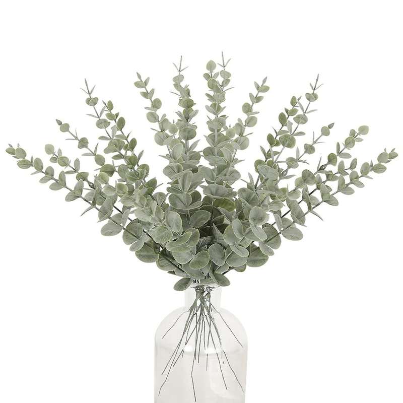 40pcs Artificial Eucalyptus Stems for Flower Arrangement Decor