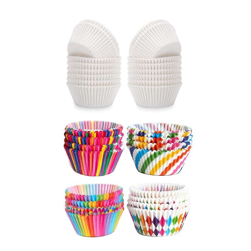 White Cupcake Liners Greaseproof Paper Muffin Baking Cups 400 Pcs