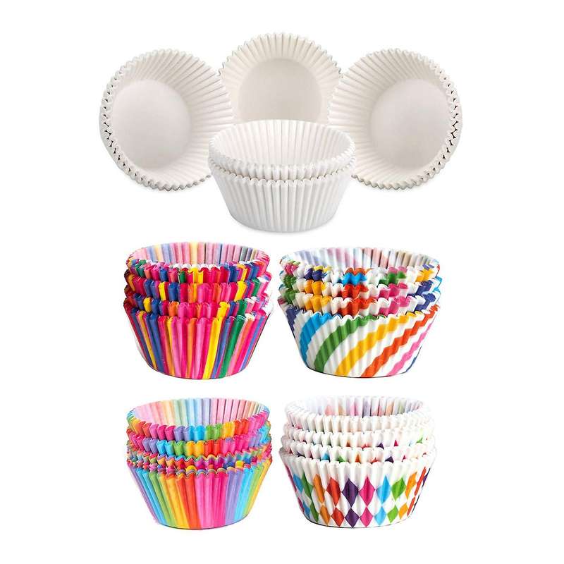 White Cupcake Liners Greaseproof Paper Muffin Baking Cups 400 Pcs