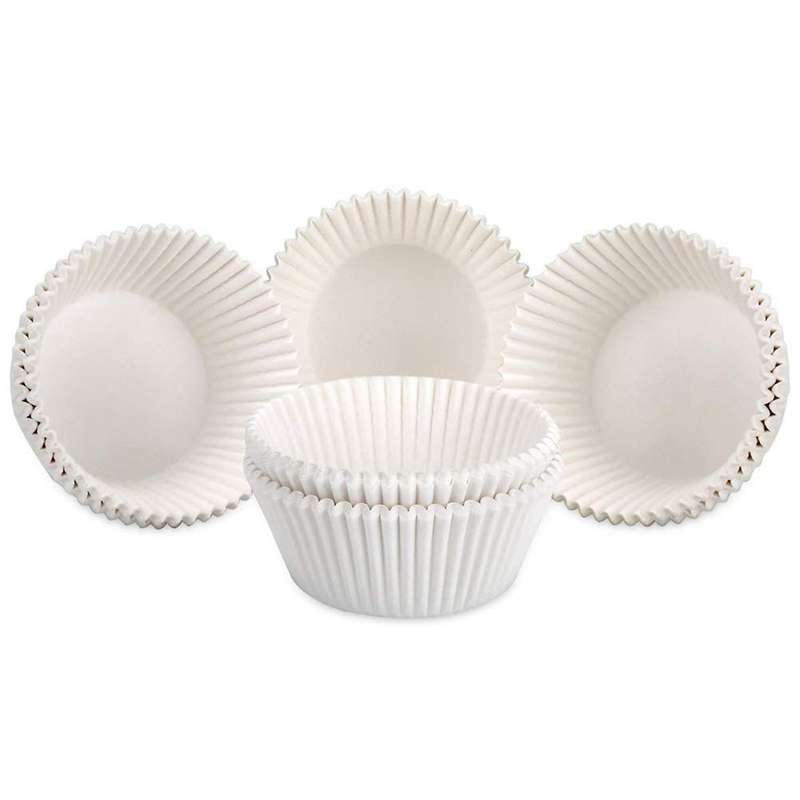 White Cupcake Liners Greaseproof Paper Muffin Baking Cups 400 Pcs