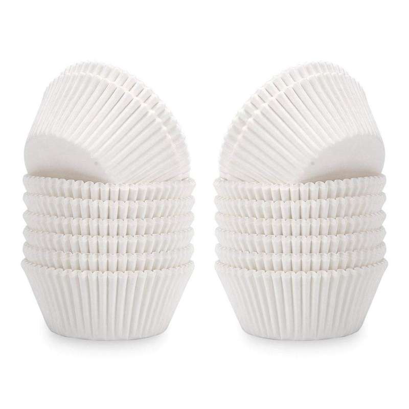 White Cupcake Liners Greaseproof Paper Muffin Baking Cups 400 Pcs