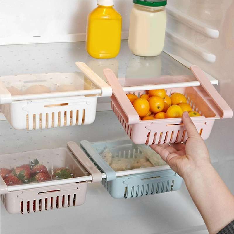 Retractable Refrigerator Partition Layer Multi-purpose Storage Rack